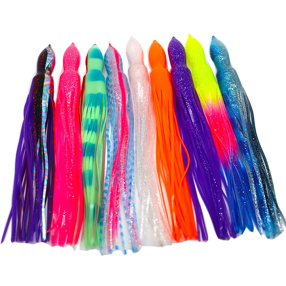 12'' Replacement Octopus Skirts for Trolling Lures Fishing Lure Skirt Marlin Tuna Big Game Fishing