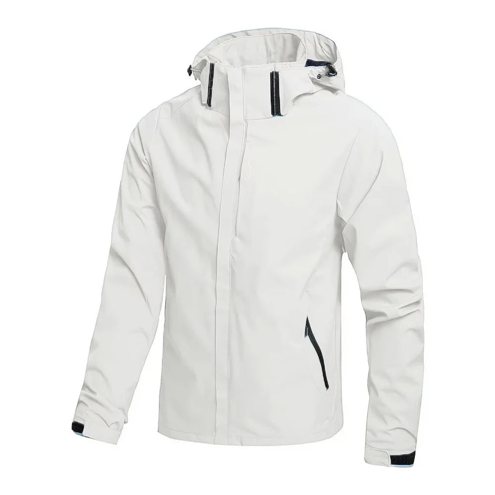 AeroZip Men's Waterproof Hooded Jacket - Detachable Hood