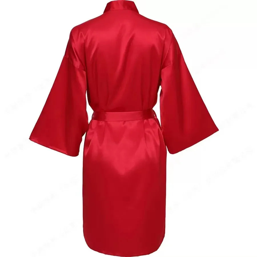 Bridal Satin Custom Bridesmaid Kimono - Personalized Robes
