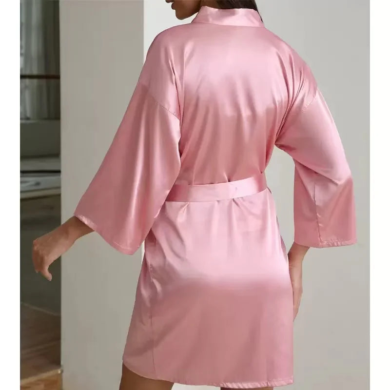 Bridal Satin Custom Bridesmaid Kimono - Personalized Robes