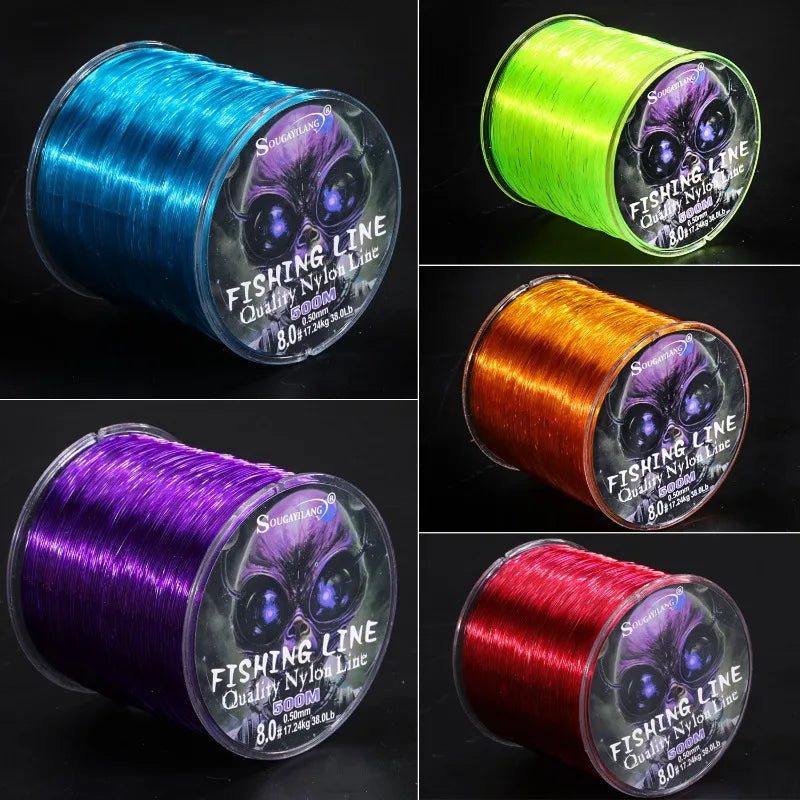 Sougayilang Nylon Fishing Line 500m - Max Drag 7-38Lb
