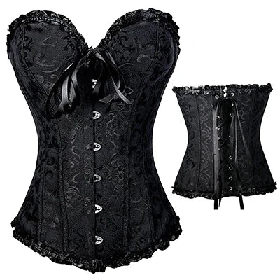 Women’s Steampunk Gothic Clothing. Plus Size Corsets Lace Up Bustier Body Shapers S-6XL