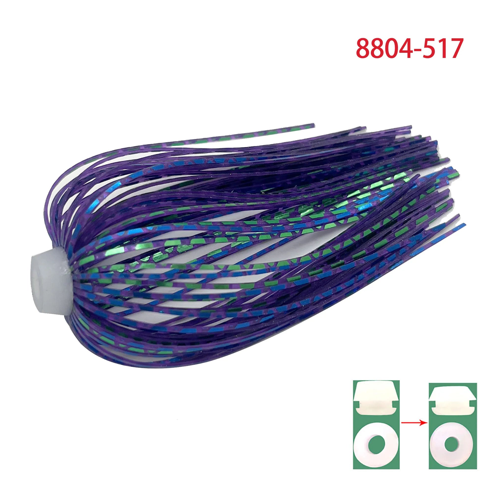 3/10 pcs/lot 88 Strands 64mm Silicone Skirts Elastic hole Umbrella skirts Fishing Accessories Buzzbaits Spinner Buzz Bait