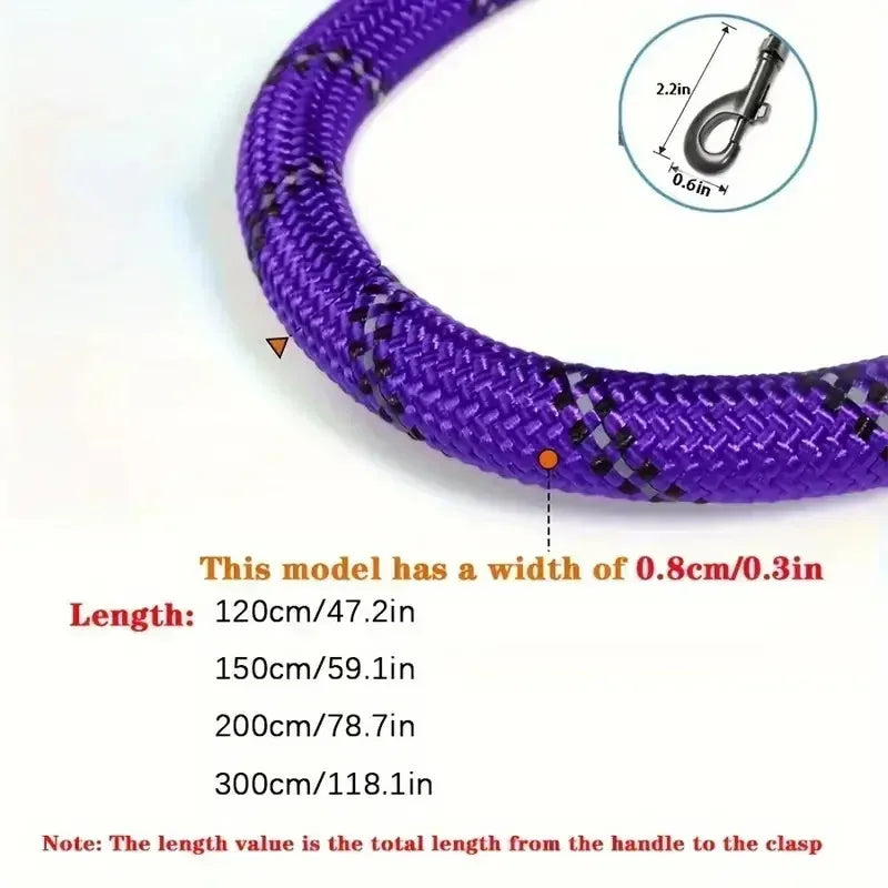 Reflective Dog Leash Comfortable Padded Handle Double Heavy Duty Traction Rope For Strong Dogs 1pc
