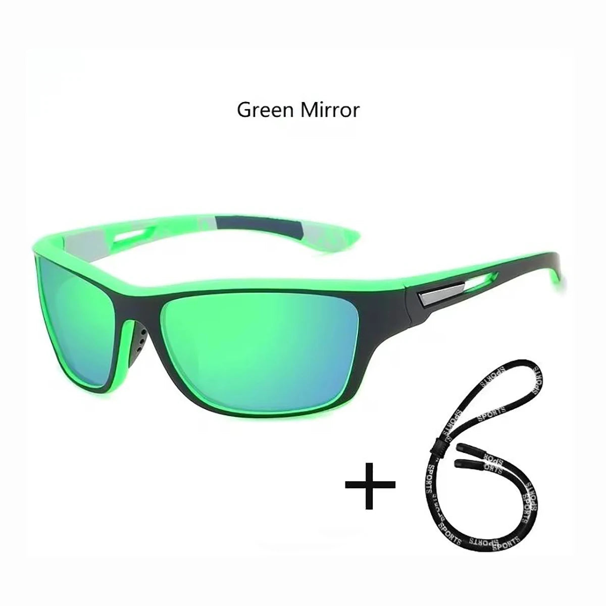 Designer Polarized Sports Sunglasses With Chain - UV400