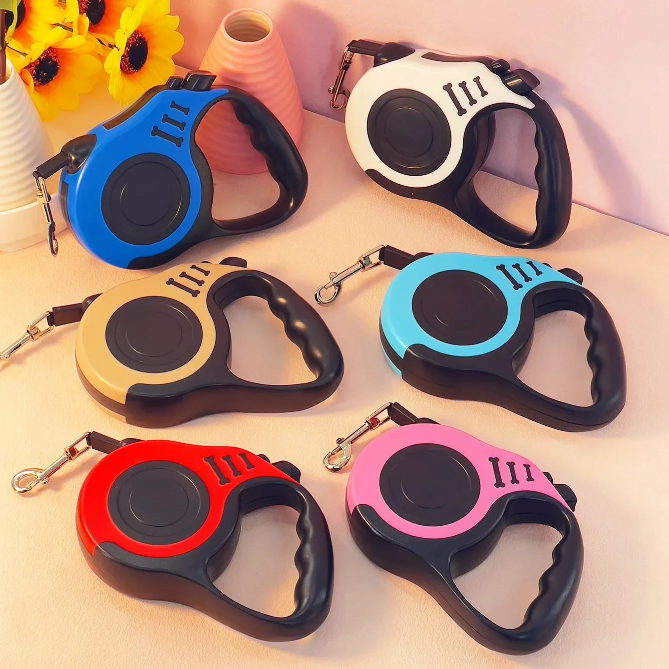 Dog Leash Strong Nylon Puppy Lead For Small Medium Large Dogs Automatic Retractable Durable 3m 5m