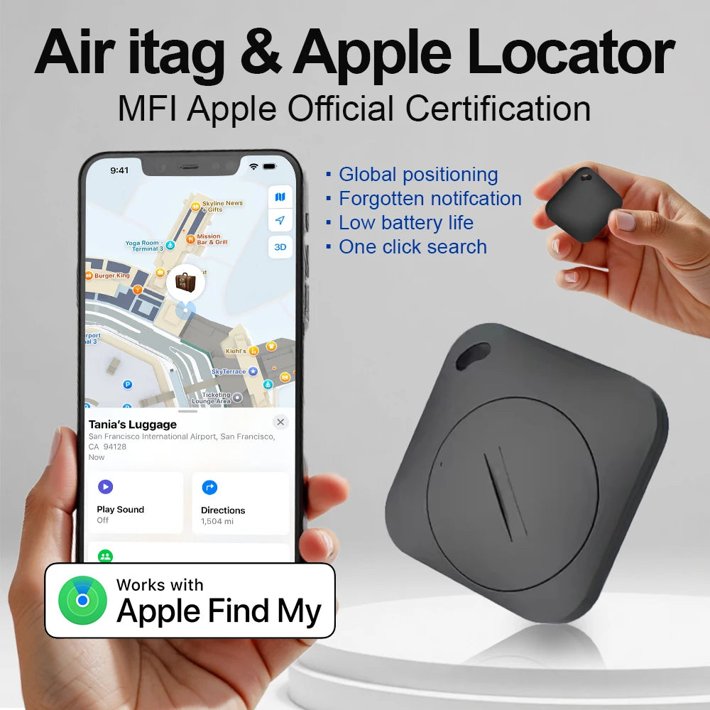 Apple Find My Device Tracker IOS Mini GPS Tracker Locator For Children Pets, Keys