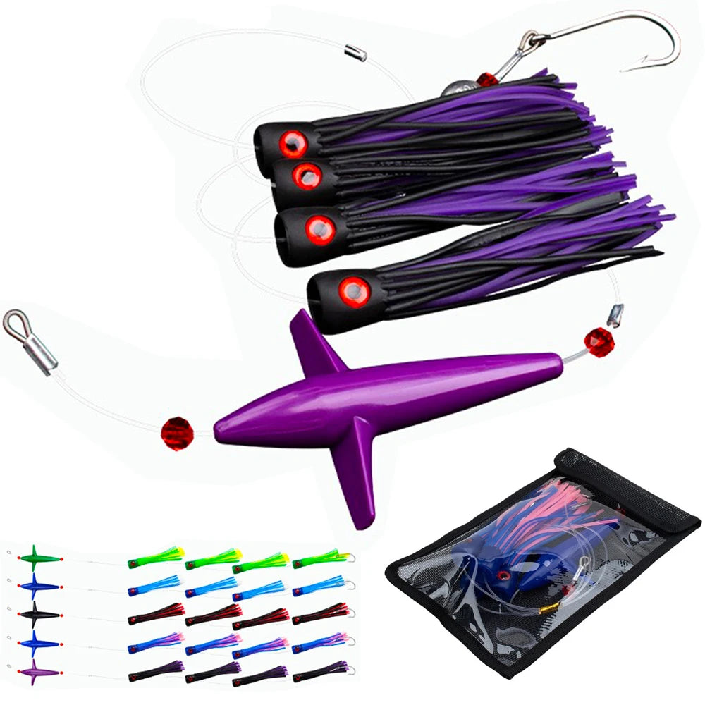 Fishing Daisy Chain Big Game Daisy Bird Bulb Squid Trolling Bird Tuna Lures Fishing Teasers For Marlin Sailfish Big Game Fish