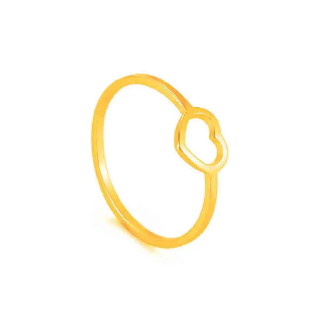 Skyrim New Simple Hollow Heart Rings for Women Stainless Steel Minimalist Finger Ring Jewelry Engagement Anniversary Gifts