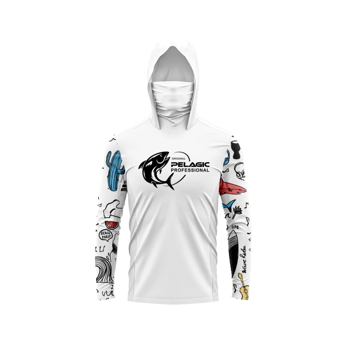 MALFC Men Hooded Fishing Shirt Long Sleeve - UPF50 QuickDry
