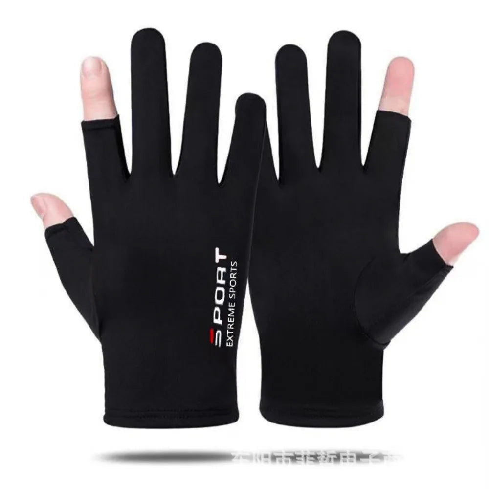 Ice Silk Half Finger Cycling Gloves - High Elastic Comfort