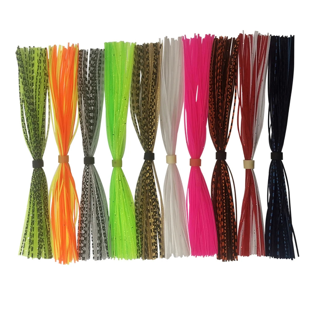 5 pcs/lot 44 Strands Silicone Skirts Umbrella skirts Fishing Accessories Buzzbaits Spinner Buzz Bait