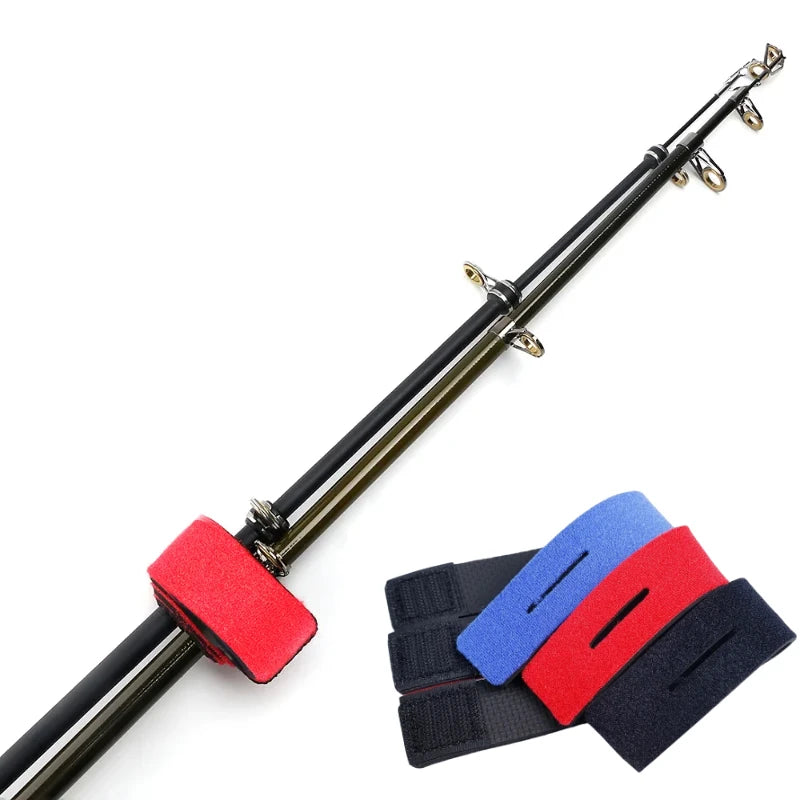 5/10Pcs Fishing Rod Tie Holder Strap Non-slip Belt Tackle Elastic Wrap Band Pole Holder Fastener Ties Reusable Bandage Fastener