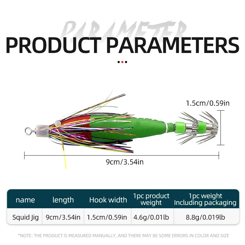 AquaLume Luminous Squid Jig Hooks - Dual Layer Sharp Hooks