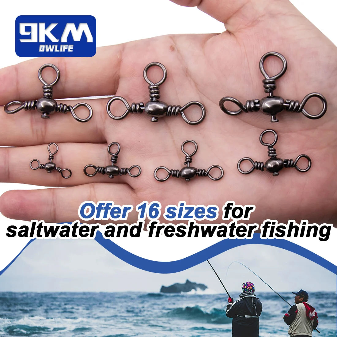 3 Way Swivels 25~100Pcs Swivels Fishing Tackle Catfish Tackle Stainless Brass Catfish Surf Rigs Saltwater Fishing Barrel Swivels