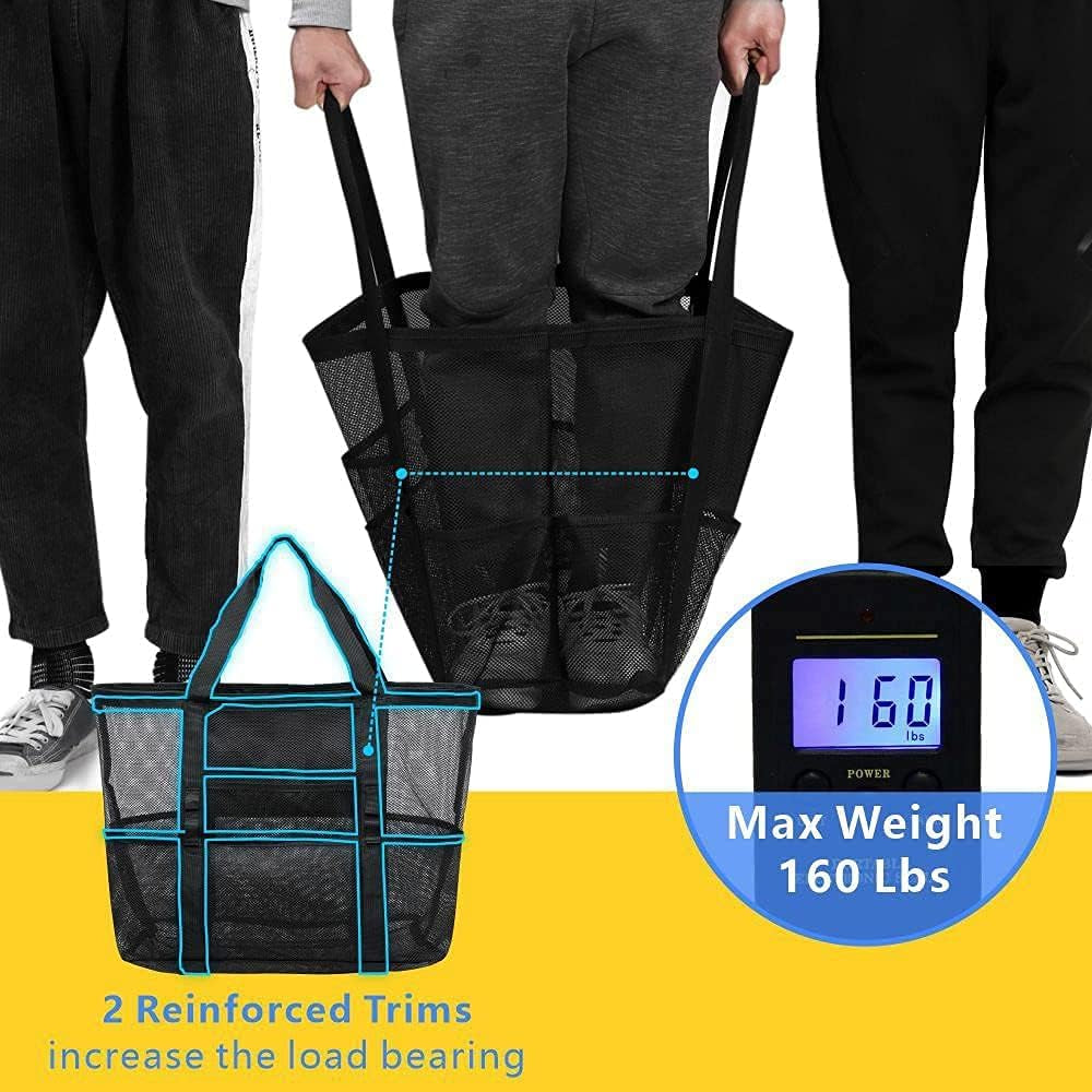 Mesh Beach Bag Family - Large Tote Bag for Cruise Pool Toys Beach Vacation Essentials