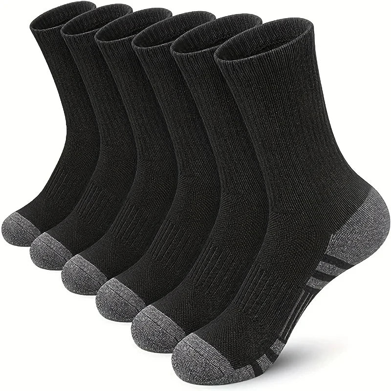 Breathable Sports Bamboo Fiber Men’s Socks Sweat Absorption 10/5/3pairs