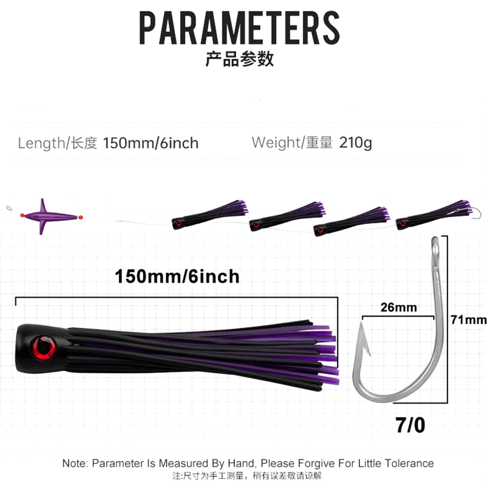 Fishing Daisy Chain Big Game Daisy Bird Bulb Squid Trolling Bird Tuna Lures Fishing Teasers For Marlin Sailfish Big Game Fish