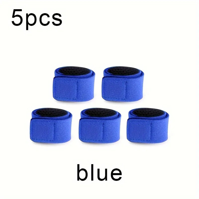5/10Pcs Fishing Rod Tie Holder Strap Non-slip Belt Tackle Elastic Wrap Band Pole Holder Fastener Ties Reusable Bandage Fastener
