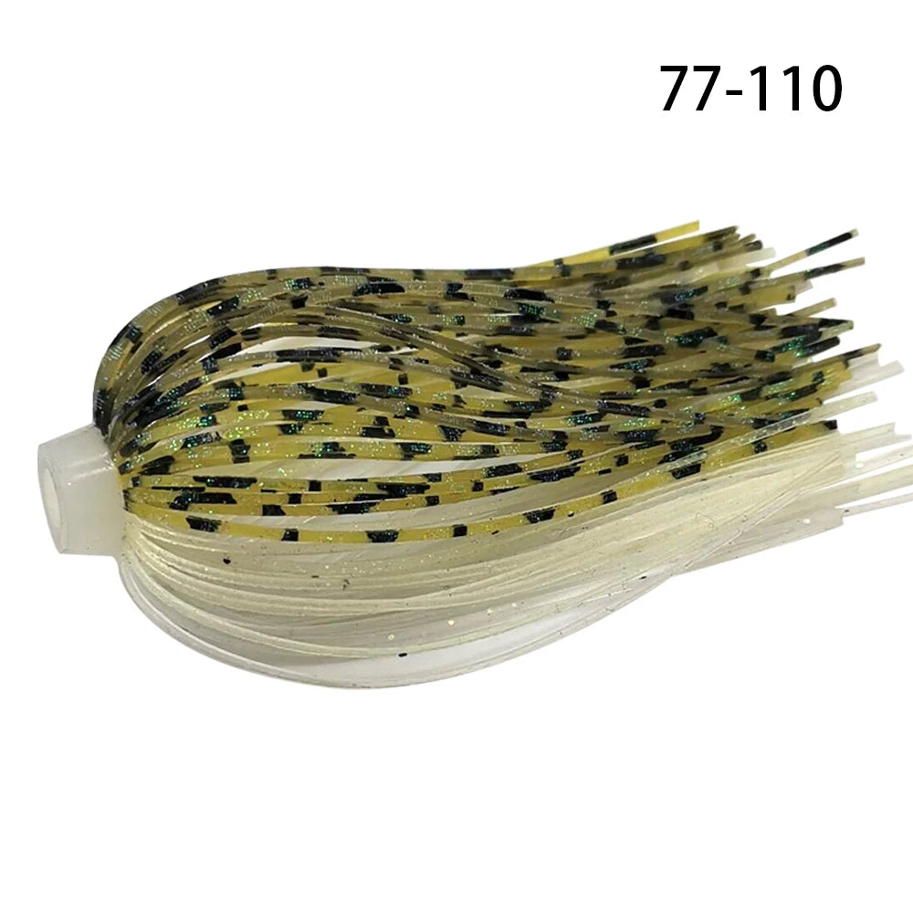 5 pcs/lot 88 Strands 64mm Silicone Skirts Elastic hole Umbrella skirts Fishing Accessories Buzzbaits Spinner Buzz Bait