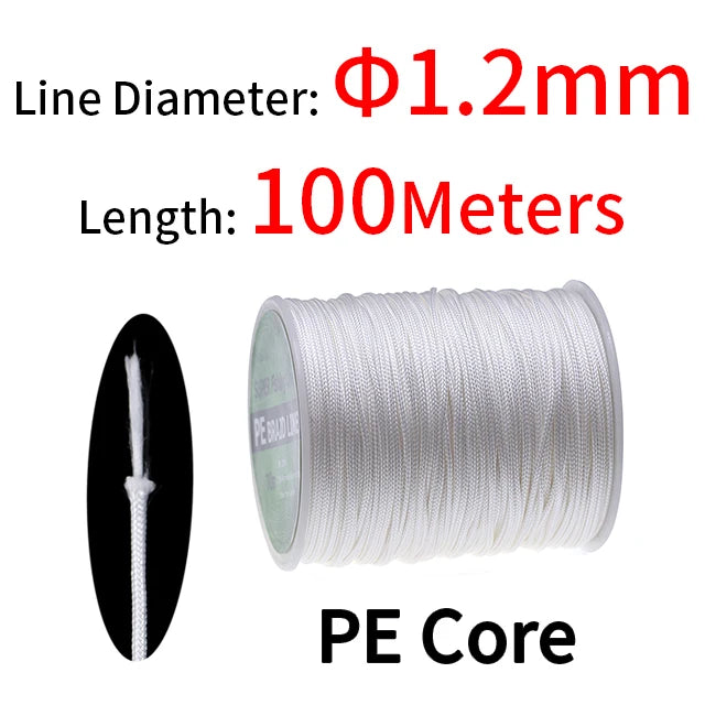 PE Braided Assist Line for Fishing Jigging Trolling Diving Spear Fishing Rope