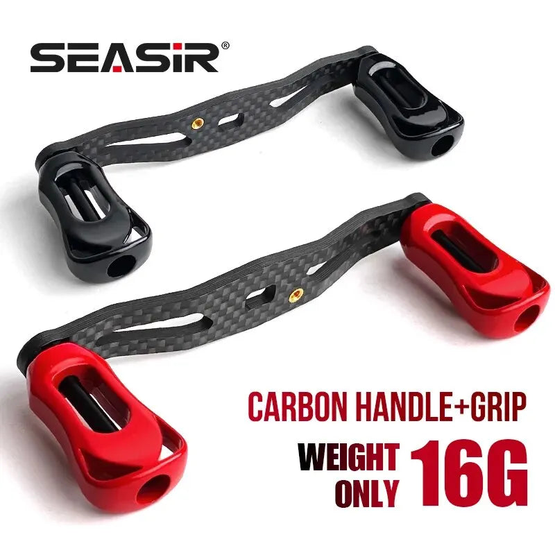 SEASIR Carbon Fiber Fishing Reel Handle Ultra Light Grip 6 COLORS Refit For Baitcasting Reel Accessories Include Daiwa,shimano