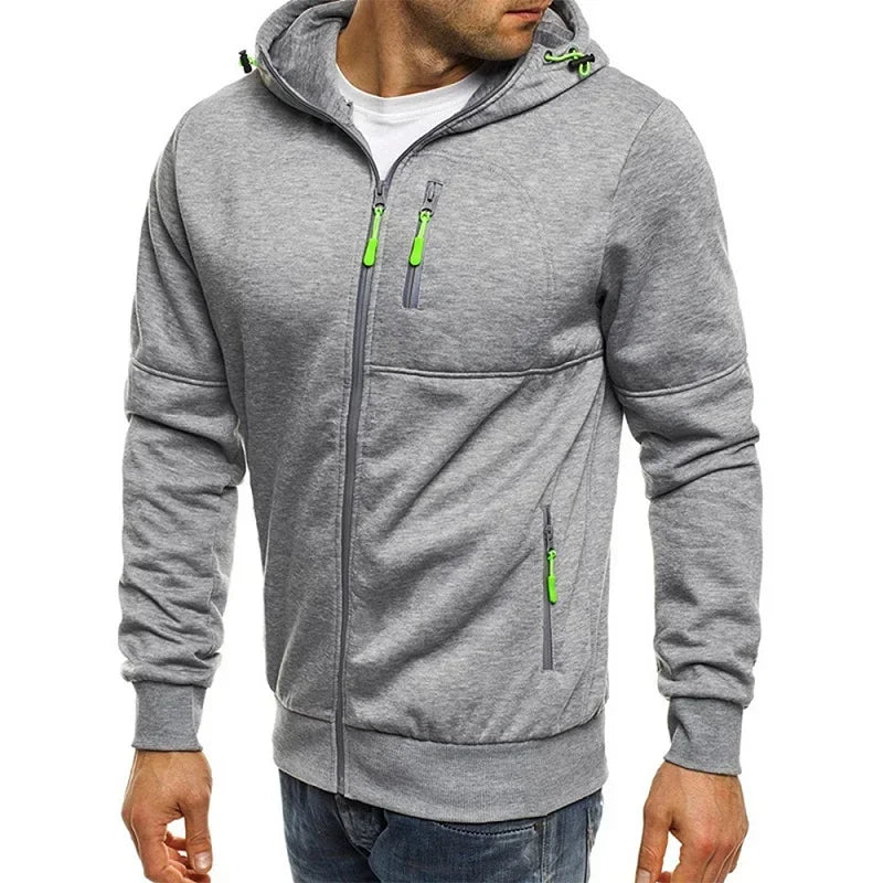 UrbanFlex Zip Hoodie Mens Sweatshirt - Slim Fit Comfort