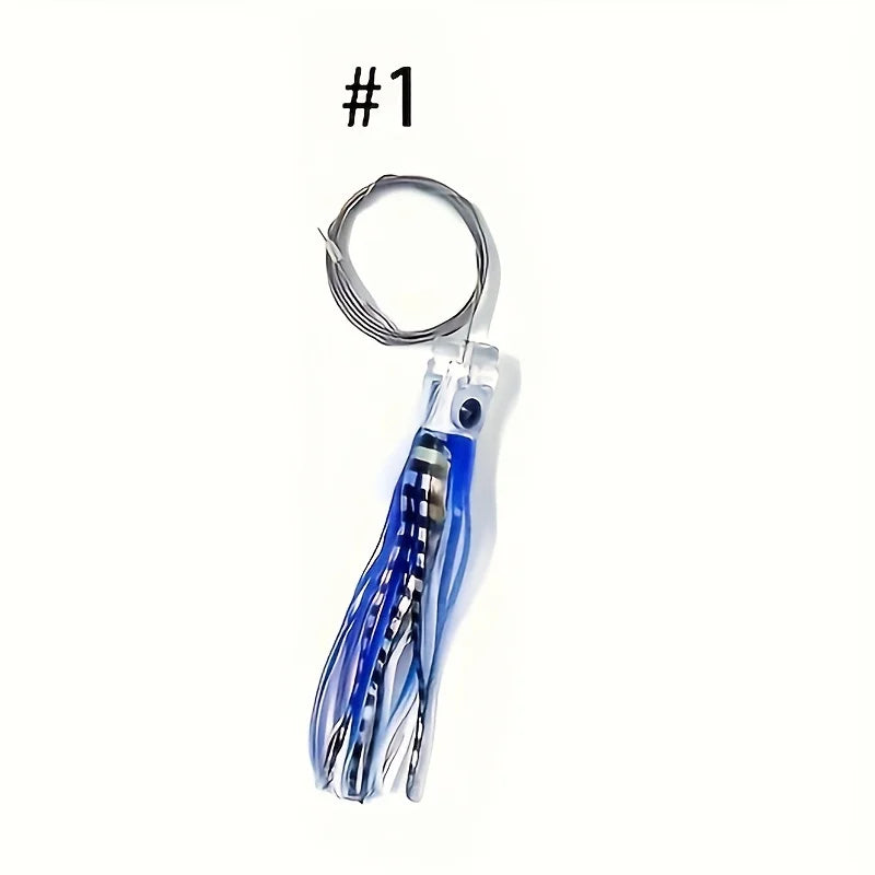 Trolling Fishing Lure Saltwater, Tuna, Marlin, Wahoo, Shark, Mahi 6.5 inch Squid Skirted