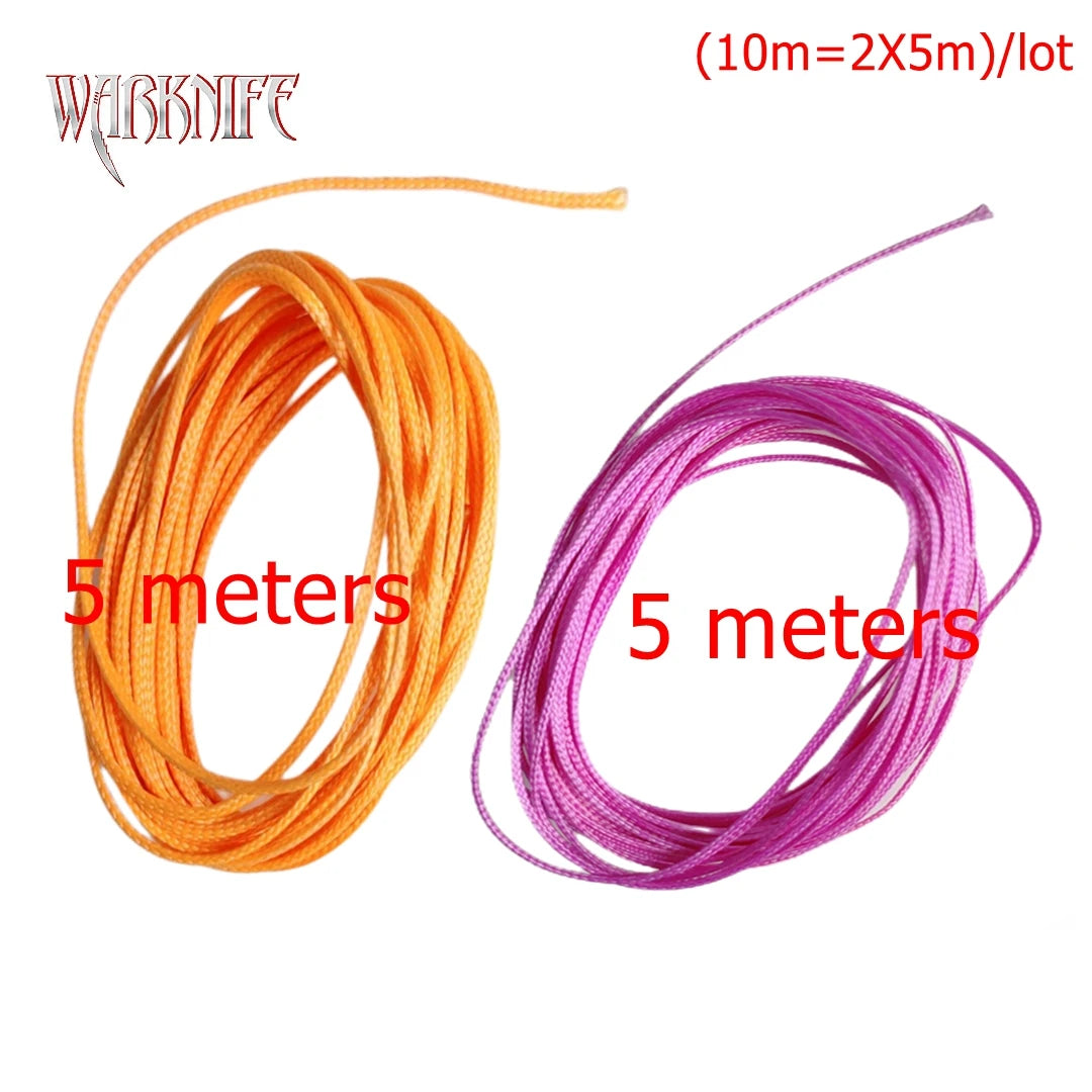 Warknife 16 Strands 10m/lot PE Braid Fishing Line Super Strong Hollow Core Rope for Jig Assist Hook Rigging Diving Spear Fishing