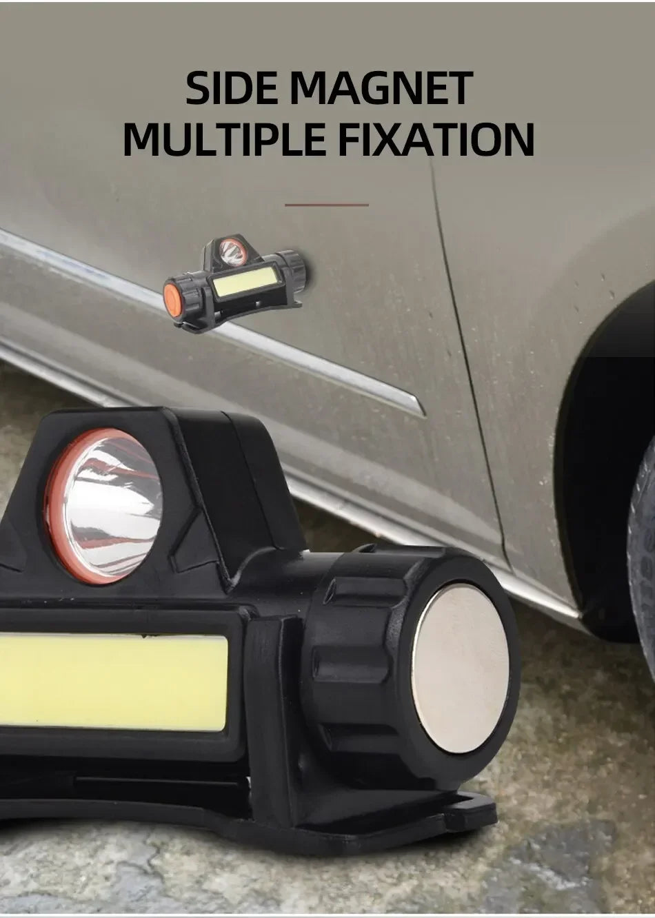 Other Choice Headlamp COB LED - Magnetic USB Waterproof