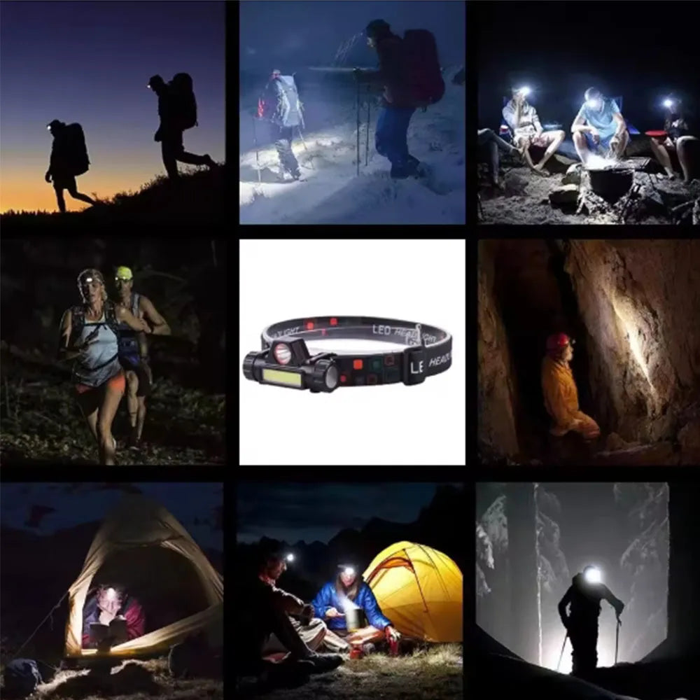 Other Choice Headlamp COB LED - Magnetic USB Waterproof