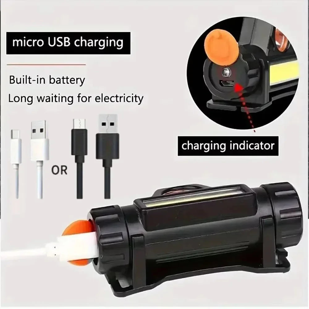 Other Choice Headlamp COB LED - Magnetic USB Waterproof