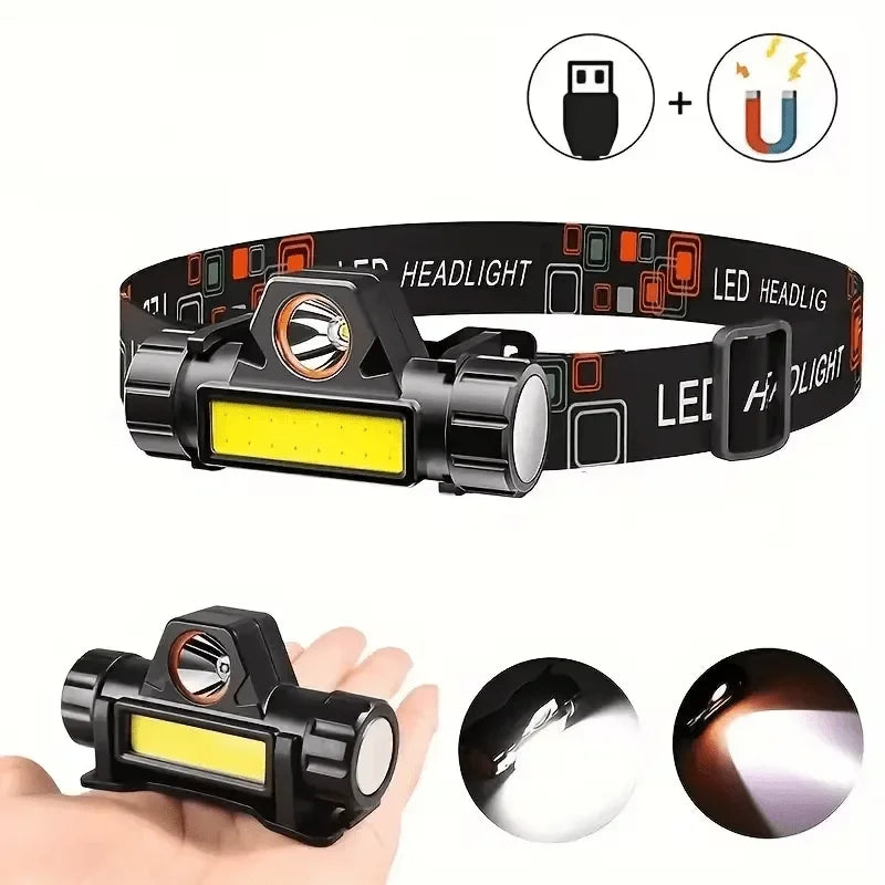Other Choice Headlamp COB LED - Magnetic USB Waterproof