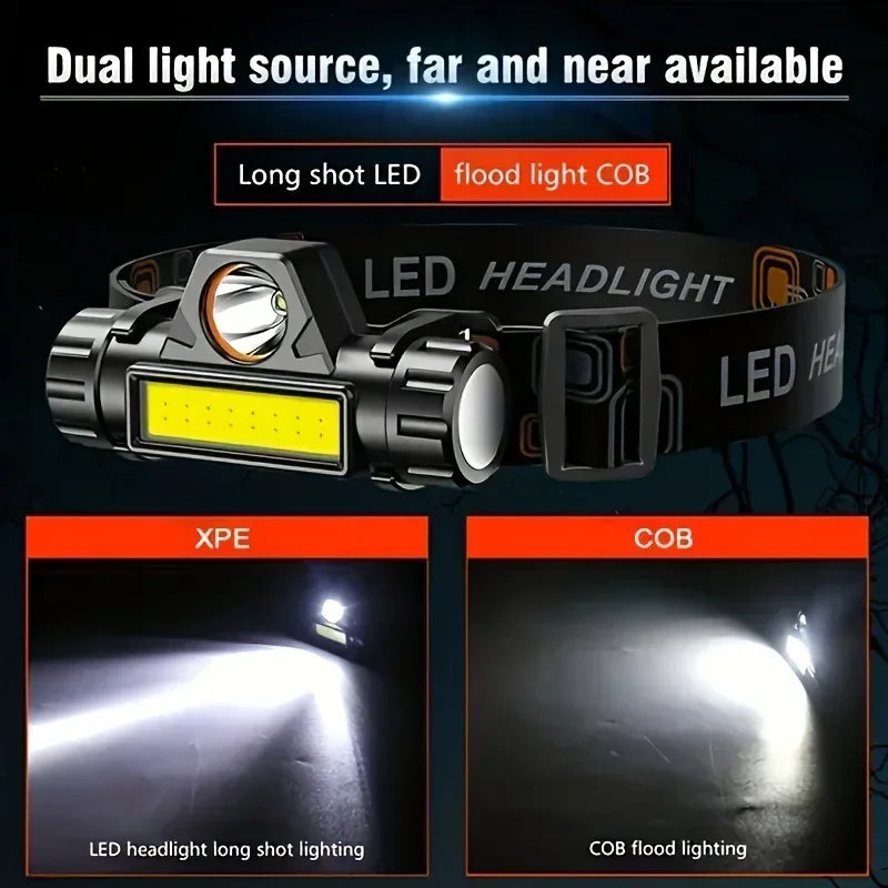 Other Choice Headlamp COB LED - Magnetic USB Waterproof