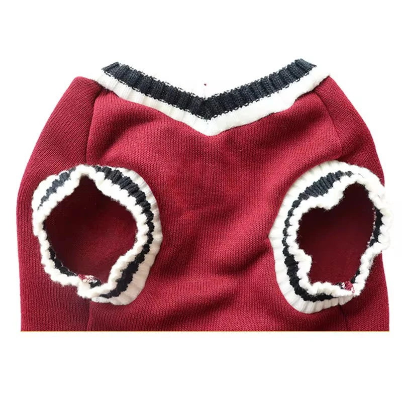 CozyPaws Cat And Dog Christmas Sweater - Warm Polyester