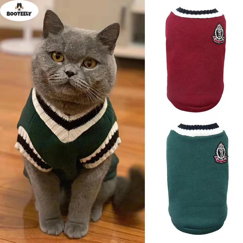 CozyPaws Cat And Dog Christmas Sweater - Warm Polyester