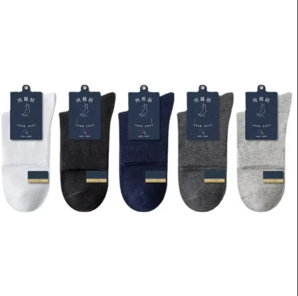 Breathable Sports Bamboo Fiber Men’s Socks Sweat Absorption 10/5/3pairs