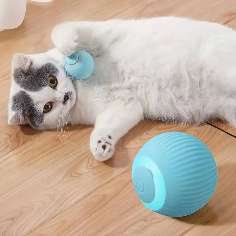 Cat Toy Automatic Moving Interactive Ball Rechargeable Self Rolling Entertainment Play Toy