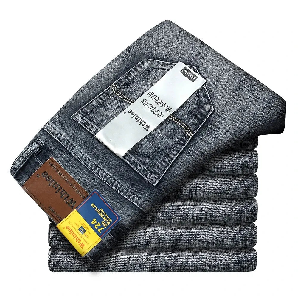 Wthinlee Mens Jeans Casual Straight Stretch - Comfort Fit