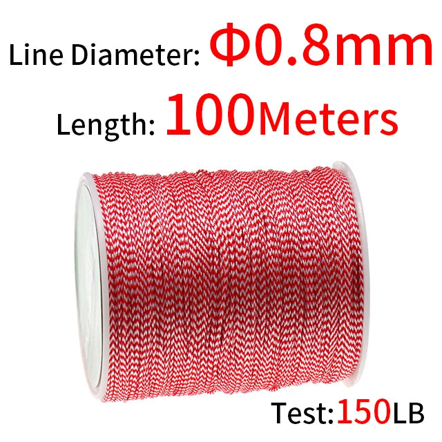 PE Braided Assist Line for Fishing Jigging Trolling Diving Spear Fishing Rope