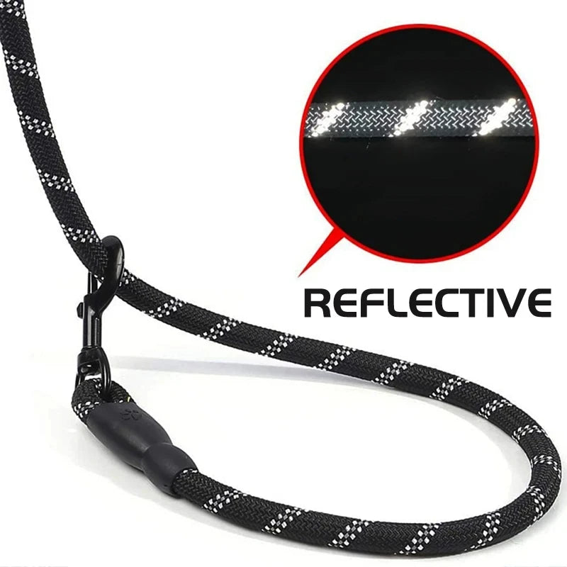 Reflective Dog Leash Padded Handle - Dual Traction for Strong Dogs Safety Control