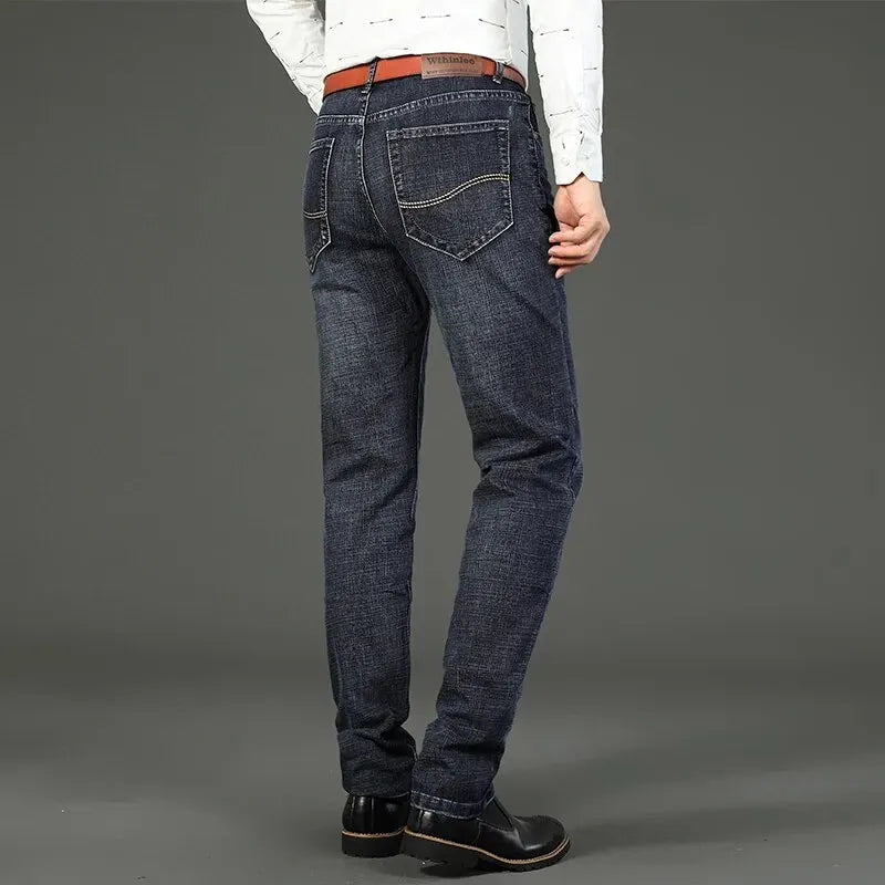 Wthinlee Mens Jeans Casual Straight Stretch - Comfort Fit