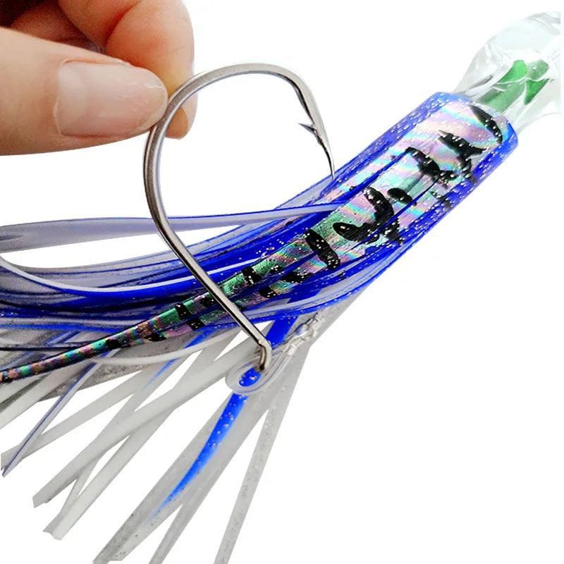 6PCS/bag Trolling Sea Fishing Marlin Tuna Mahi Dolphin Durado Wahoo Shark Skirted Deep Sea Fishing Lure Set