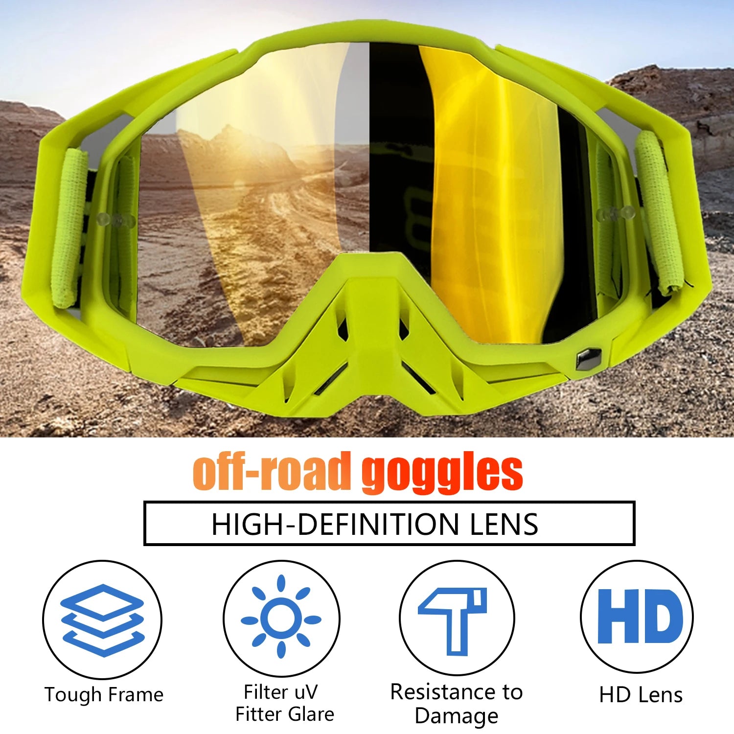 NAFEIB Motocross Glasses - Windproof Protection For Riders