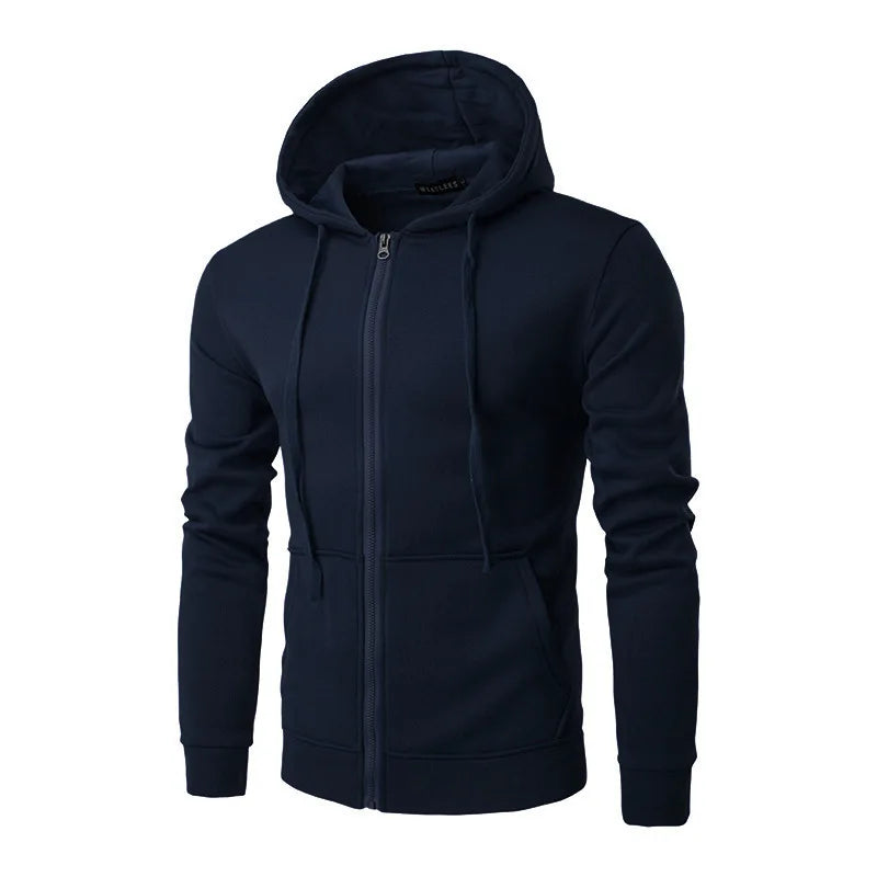 AutumnWear Men Zip Hoodie Sweatshirt Slim Fit - Zipper