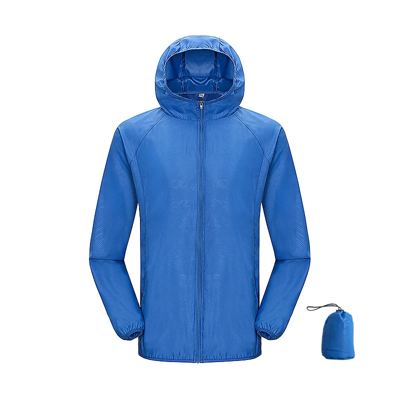 JNLN Waterproof Hiking Jacket - Packable Quick Dry Windproof UV