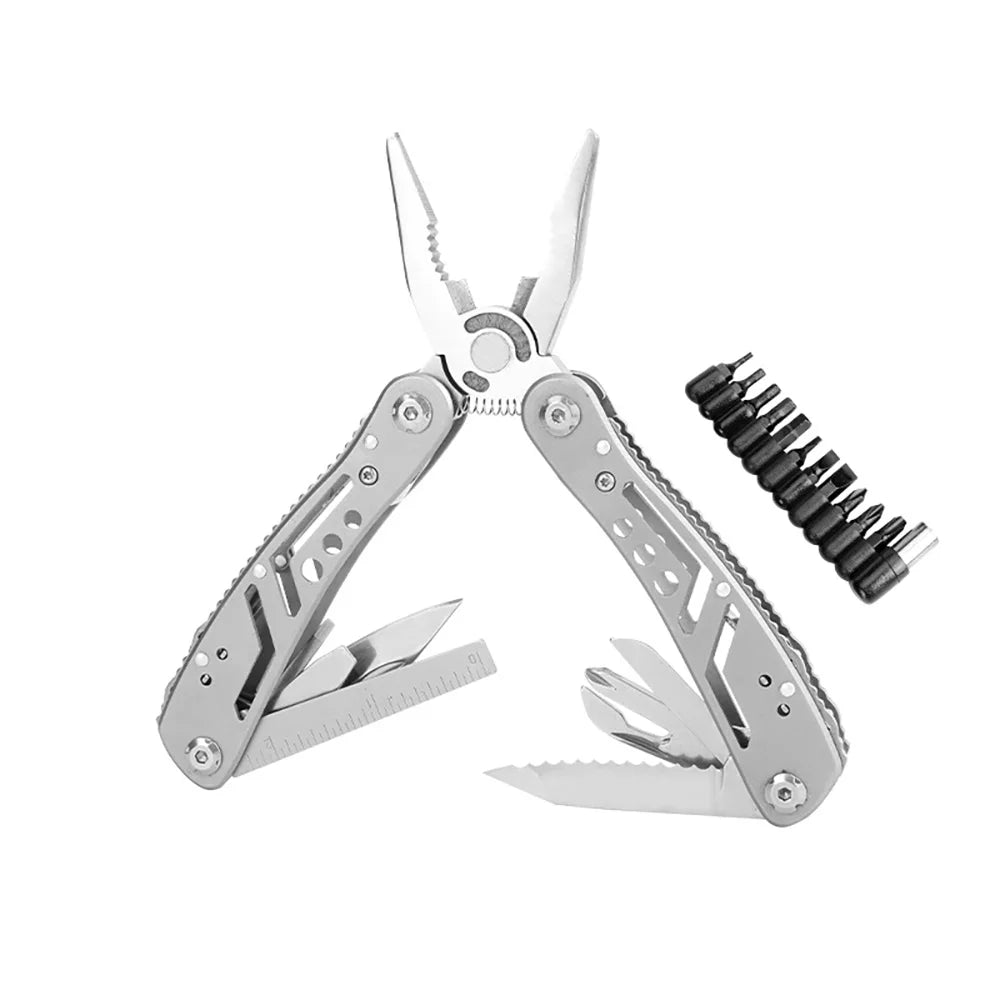 TrailForge 24 In 1 Multitool Pliers - Durable Titanium Bits