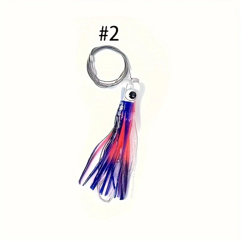 Trolling Fishing Lure Saltwater, Tuna, Marlin, Wahoo, Shark, Mahi 6.5 inch Squid Skirted