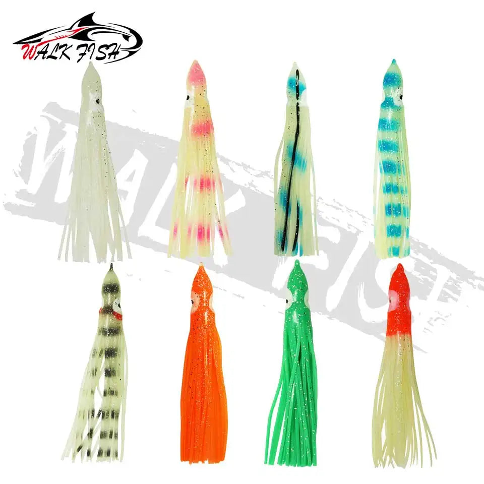 5PC Lures Squid Skirt Octopus Wobblers Sailfish Marlin Baits 5cm 9cm 115cm Artificial Bait
