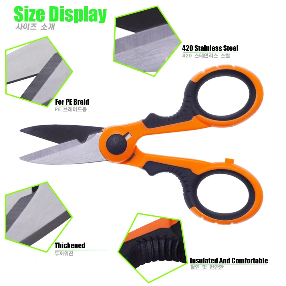 Stainless Steel Precision Fishing Line Cutter Non-slip Handle